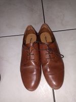 Cognacbraune Lederschuhe von Tamaris, Gr42