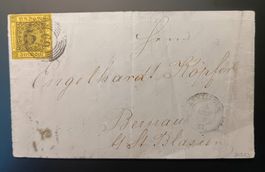 AD Baden int Brief mit EF Kenzingen - Bernau/ST.Blasien 1853
