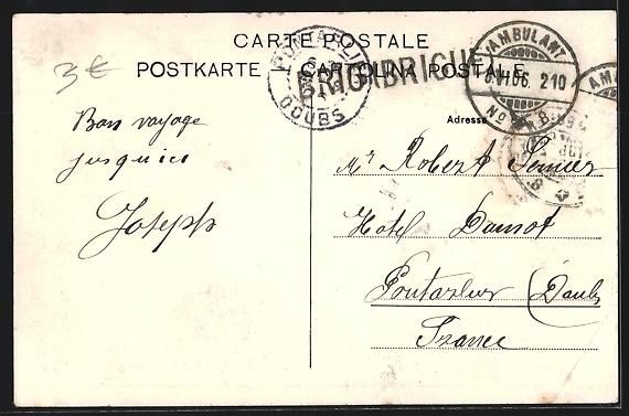 Cartoline postali: AK Brigue, Château Stockalper, 1906 – Usato da Berlin venduto da bartko-reher 1