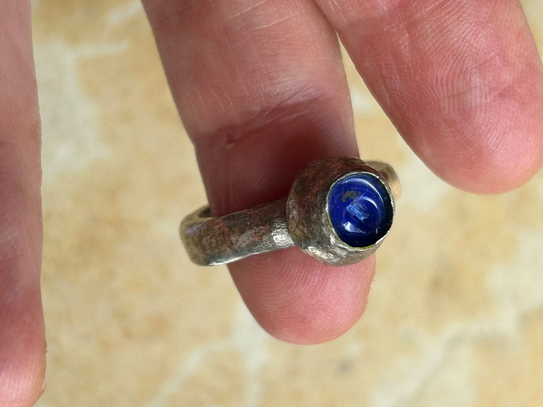 Anelli: Silberring mit blauem Emaille (Grösse 57.5) – Usato da Laufen venduto da belleskulptur 9