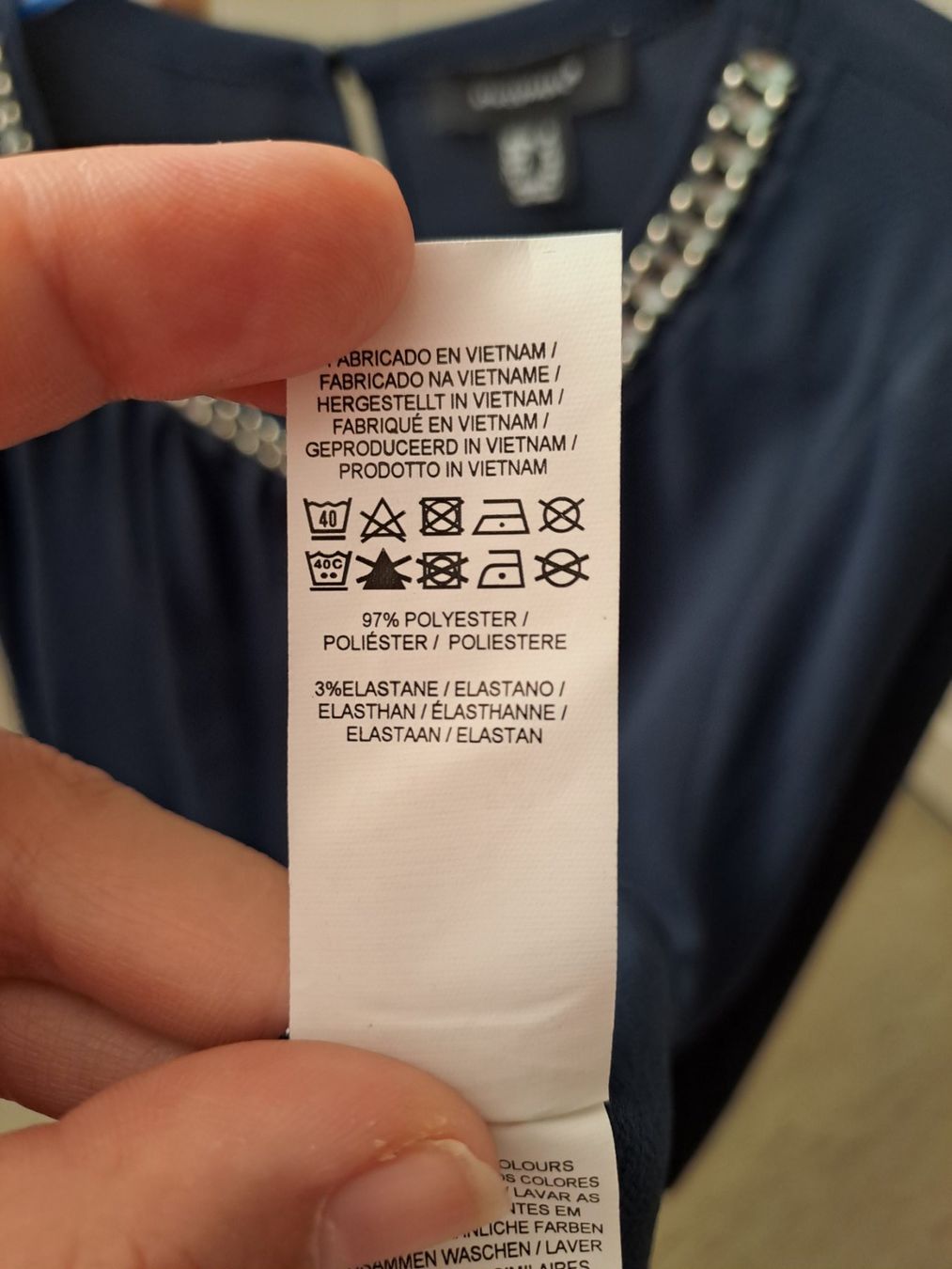 Camicette: Damen Bluse dunkelblau Gr. 42 – Usato da Rickenbach LU venduto da bishiida 4