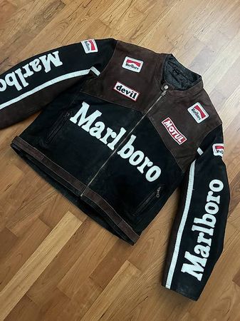 Marlboro Lederjacke moto Giacca chaqueta seaicead Racing