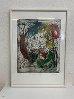 Vintage Farbradierung Hans Schweizer «Seltsame Geschichten»