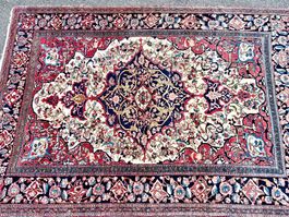 💚 ANTIKER TEPPICH 143 x 203cm 💚 SCHWEIZER SAMMLUNG