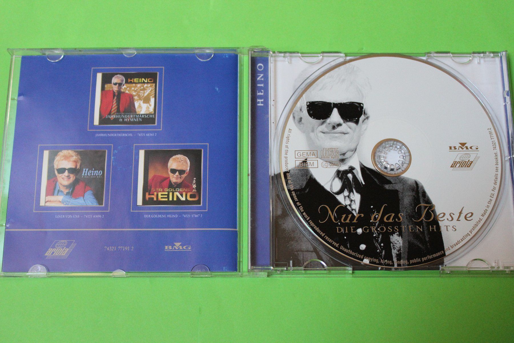 CDs: HEINO - NUR DAS BESTE - DIE GRÖSSTEN HITS CD – Gebraucht aus Tübach von JamesStone 3