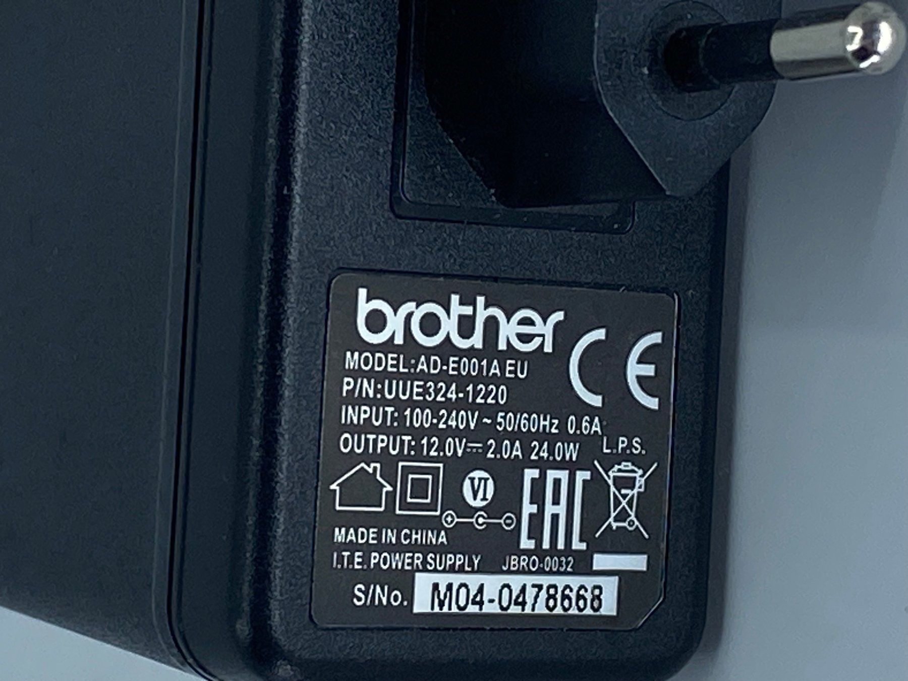 Caricabatterie: Brother PTouch Netzteil Modell AD-E001A EU – Usato da Langwiesen venduto da Restposten-24 3