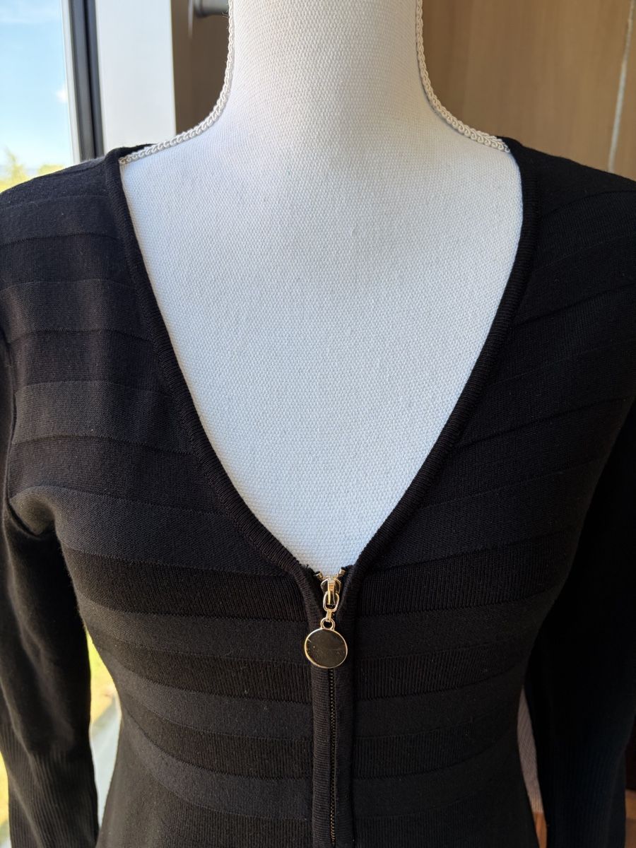 Morgan Vestiti: Morgan - Black knit dress with front zip – Usato da Nyon venduto da Deb_D39 2