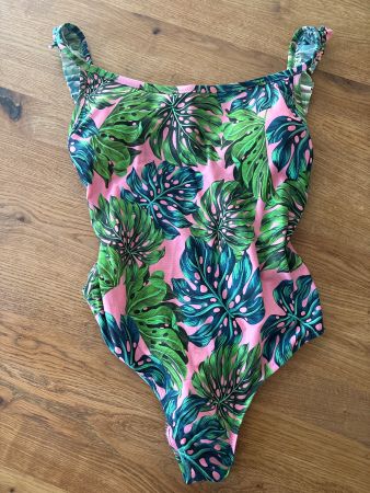 Costume intero donna Calzedonia fantasia foglie tg S nuovo