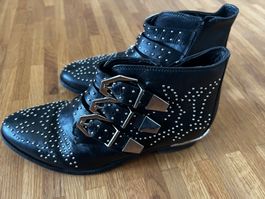 Buffalo, Stiefelette mit Nieten, Ankleboots, Gr. 37
