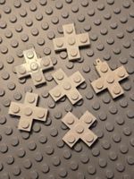 Lego 6x Platten kreuz  weiss