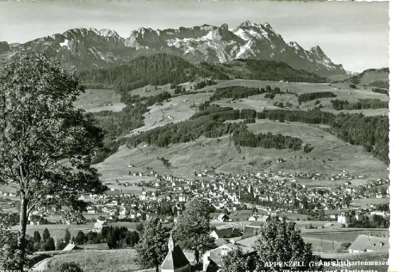 Cartoline postali: Appenzell - mit Sollegg + ca. 1960 – Usato da Emmenbrücke venduto da teestube