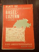 Alte Schweiz Karte Blatt 102 Basel Luzern 1:100'000 FR. 8.50