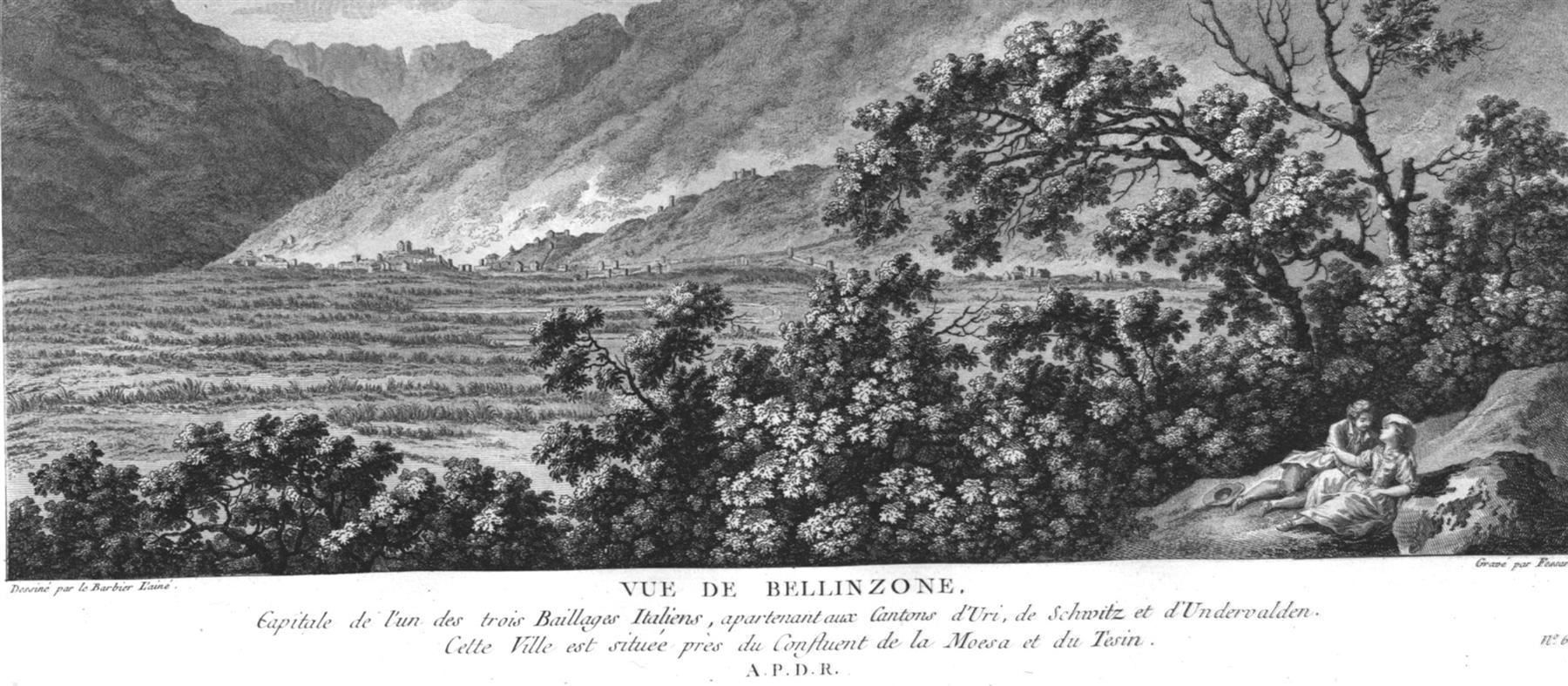 Incisioni: Bellinzona Originalkupferstich 1780 – Usato da Rafz venduto da Helvet32 1