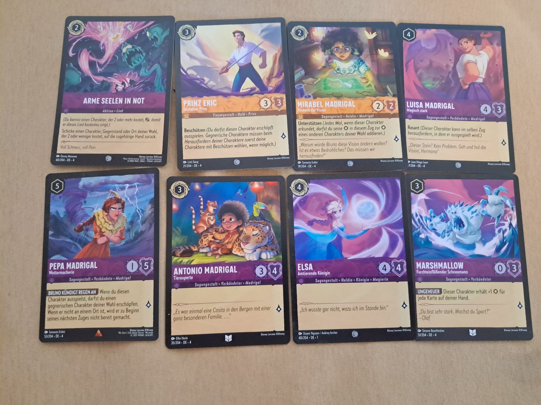 Disney Sammelbilder & Trading cards: 8 Lorcana Karten – Gebraucht aus Arni AG von Belgarion