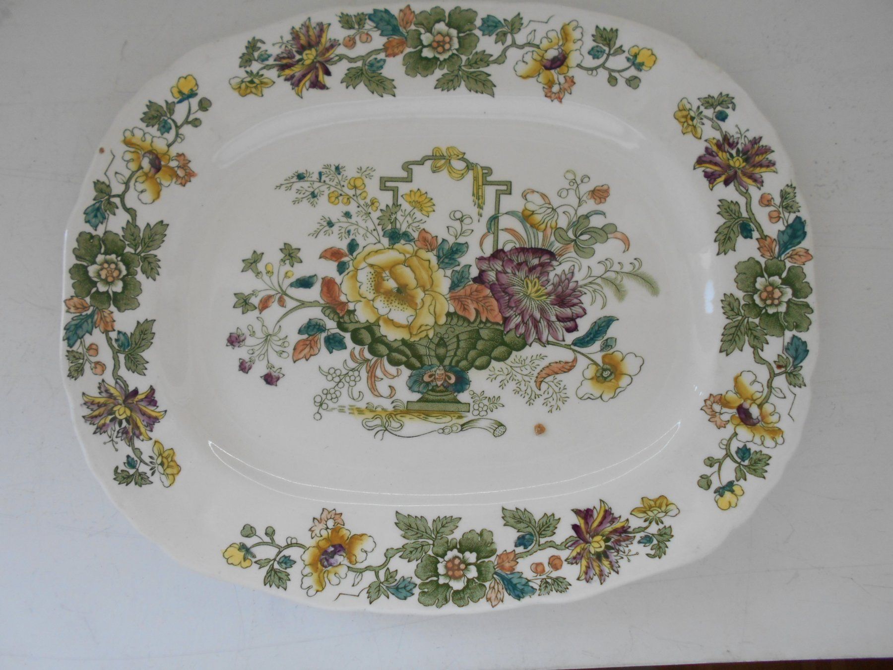 Piatti di portata: Vintage-Servierplatte Mason's Ironstone "Strathmore" – Usato da Hünibach venduto da vielesachen