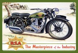Blechschild-BSA-THE MASTERPIECE OF THE INDUSTRY