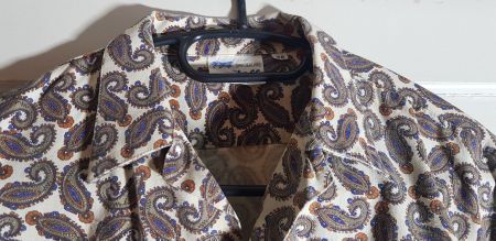 Carloff Switzerland Langarm Herren Hemd Jacquard Muster 38