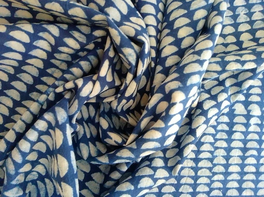 Stoffe: Indigo Blockdruck handgemacht - NEU – Neu und originalverpackt aus Bern von samtgrau 2