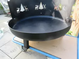 Feuerchale 80 cm 🤩robust + Windschutz Naturdesign