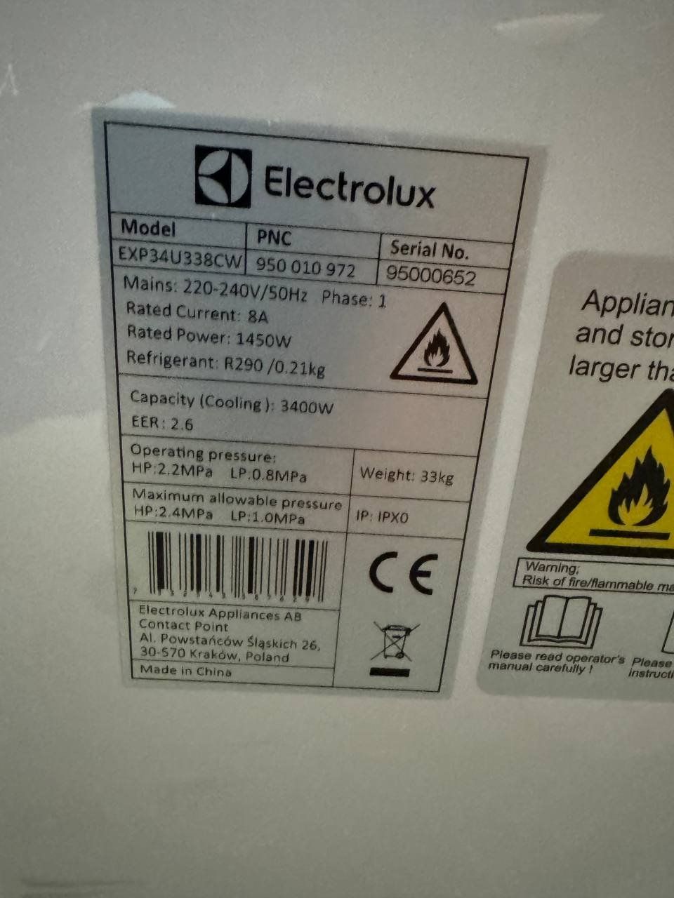 Electrolux Klimageräte: Klimaanlage Electrolux Chill Flex Pro – Gebraucht aus Lyss von Dumping 2