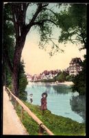 AK Thun, Blick über das Wasser auf den Ort