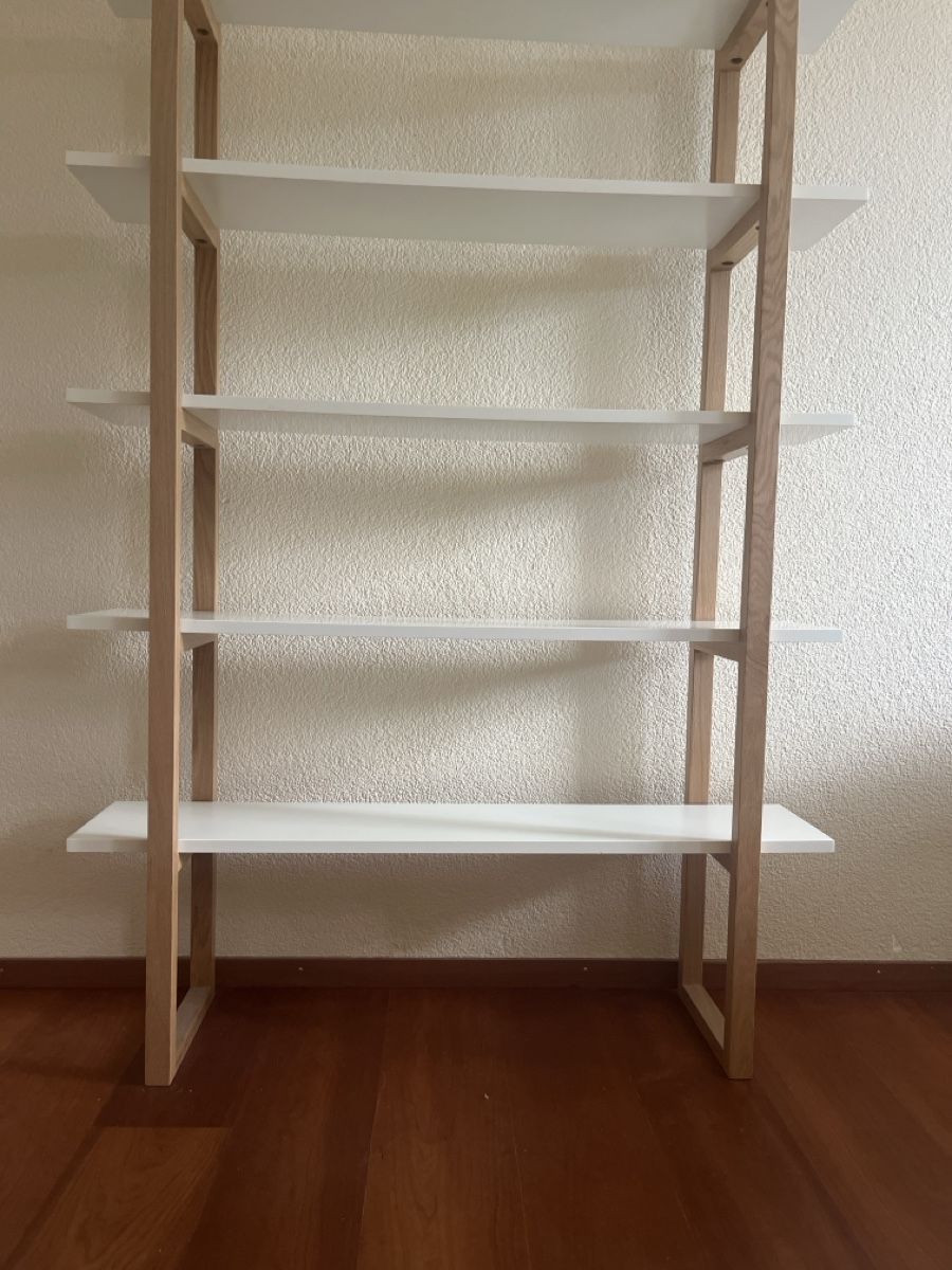 Scaffali: Bücherregal weiss mit Holz – Usato da Erlenbach ZH venduto da montecristo2 3