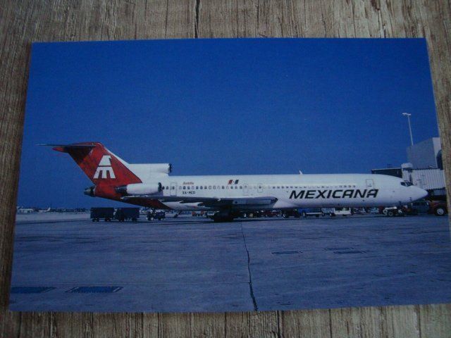 Ansichtskarten: Mexicana, Boeing 727-264, XA-MED – Neu und originalverpackt aus Thun von Abigboss