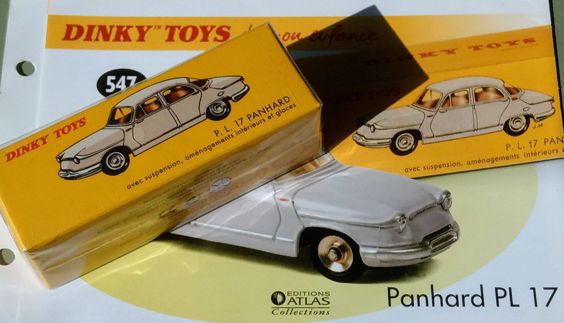 Dinky Toys Panhard PL 17 Réf 547 – Couleur Parme, Jantes Alu, échelle 1:43, Très Bon état