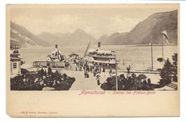Alpnachstad (OW) Dampfschiff - Güterwagen - Pilatus-Bahn