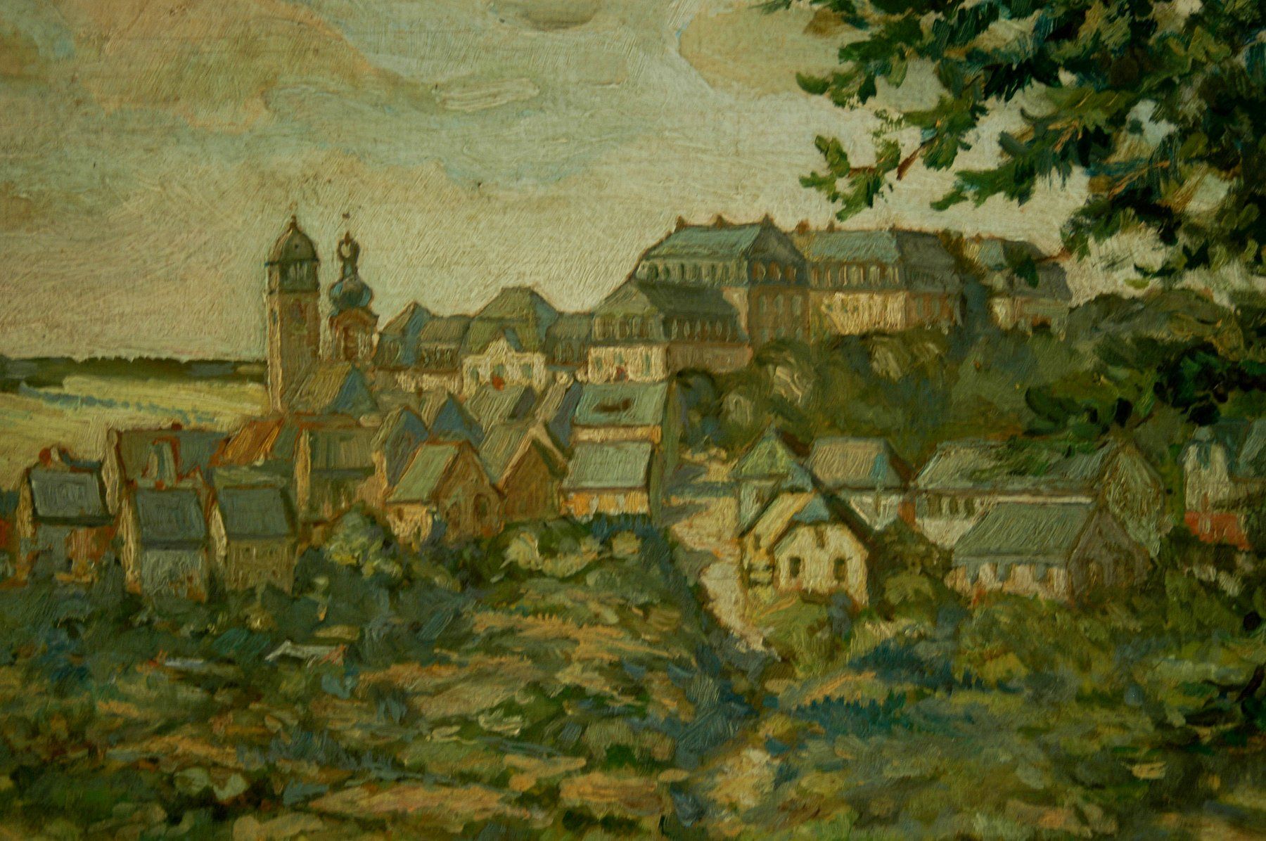 Dipinti: Ansicht Schloss Hochenburg? Oel auf Karton – Usato da Herisau venduto da Wisen 4