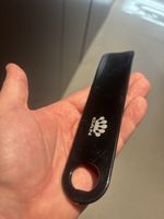 Schuhlöffel Hotel DAN schwarz Metall guter Zustand