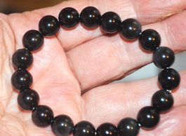 Armband 525I – Regenbogen Obsidian 10mm – elastisch