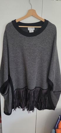 Joseph Ribkoff Poncho grau schwarz Grösse M 