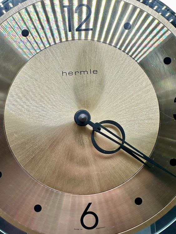 Horloge mural pendule HERMLE quartz en verre et laiton Kaufen auf Ricardo