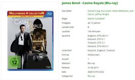 James Bond - Casino Royale (Bluray)