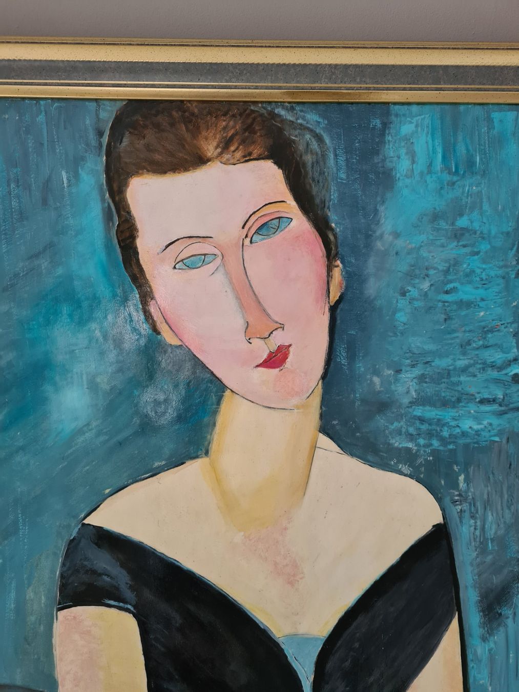 Dipinti: Sehr grosses Gemälde n. Amadeo Modigliani – Usato da Rotkreuz venduto da Dobermann5 3