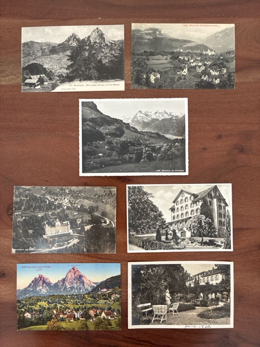 Ansichtskarten: 14 Ansichtskarten Schweiz von Morschach SZ – Gebraucht aus Oftringen von Cla.vD.74