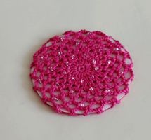 Haarnetz gehäckelt für Dutt Farbe rosa