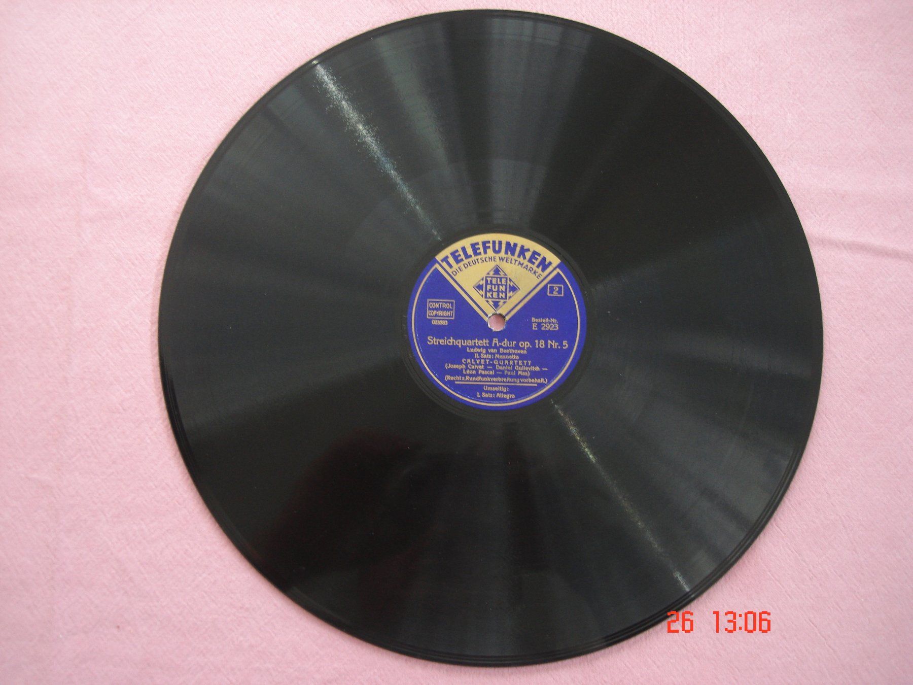 Dischi in vinile: Schellackplattenalbum Beethoven Streichquartett A-Dur Op.18 – Usato da Aeschi SO venduto da abi1951 3