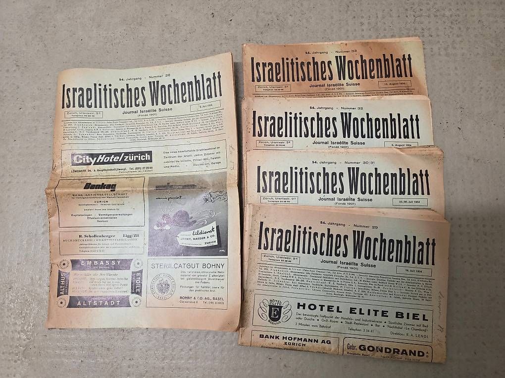 Riviste & Magazine: Israelisches Wochenblatt 1954 – Usato da Basel venduto da pet_ss7x 1
