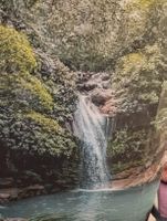 Grosses Polyester Bild Wasserfall Dschungel, Dekorativ
