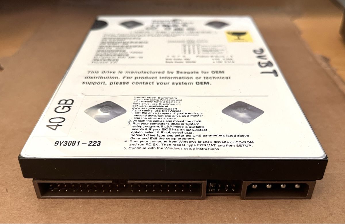 Seagate Disques durs: Seagate 40 Go IDE, ST340015ACE – D'occasion à La Neuveville par Oxalis-Studios 1