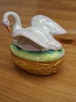Herend Porzellan Schmuckdose Schwan antik