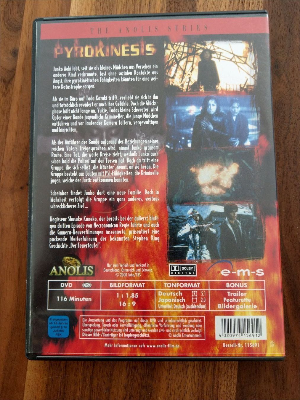 Tutti i DVDs: DVD - Pyrokinesis – Usato da Rheinfelden venduto da FilmAuktion 1