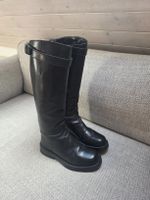 Ann Demeulemeester Leather Boots Black Buckle Detail