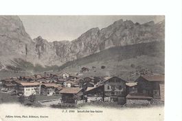 Leukerbad, Louêche-les-Bains, Dorf, Walliser Häuser