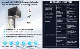 5G Antenne 2x2 MiMo 6 dBi 600-8000MHz
