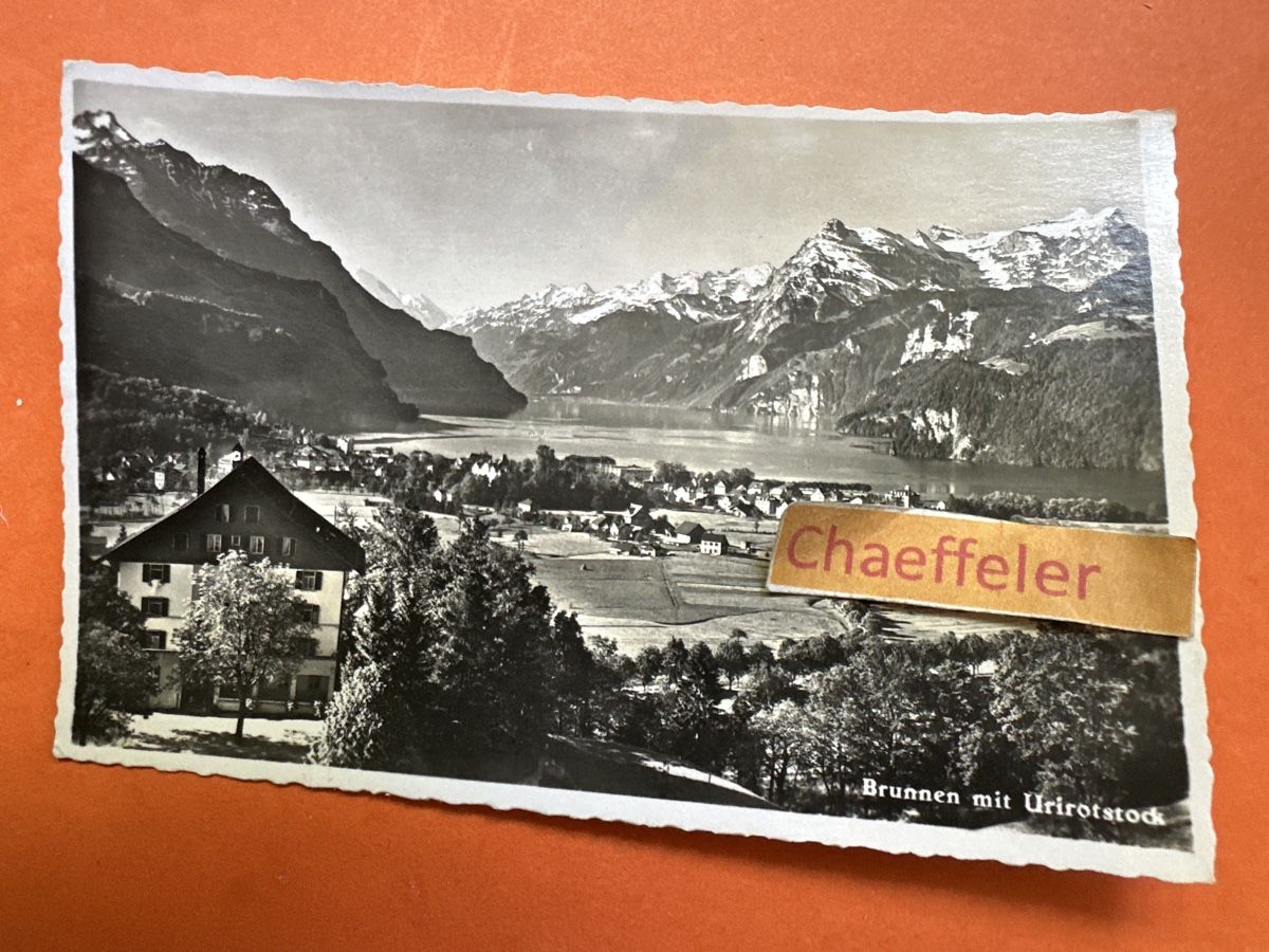 Cartoline postali: Brunnen mit Uristock. – Usato da Zürich venduto da Chaeffeler