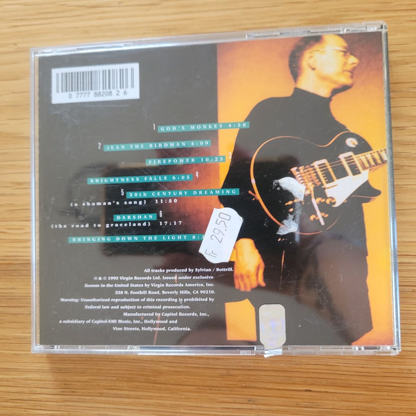CD: CD David Sylvain & Robert Fripp The First Day – Usato da Biel/Bienne venduto da Destockweb 2