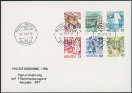 1987 - Postbeförderung - Brief - Fluor Papier